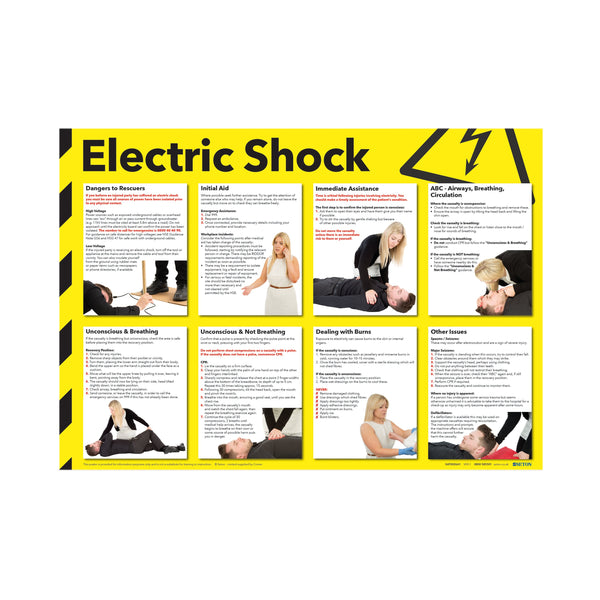 Signs and Labels Health And Safety 420x594mm Electric Shock Poster Fa551