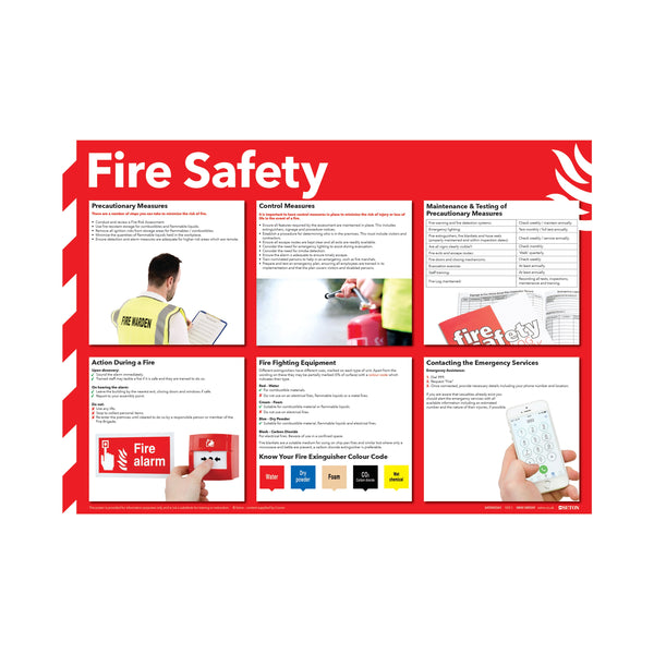 Signs and Labels Health And Safety 420x594mm Fire Safety Poster Fa601