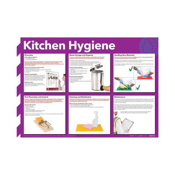 Signs and Labels General Sign Kitchen Hygiene Poster 420x590mm Fa607