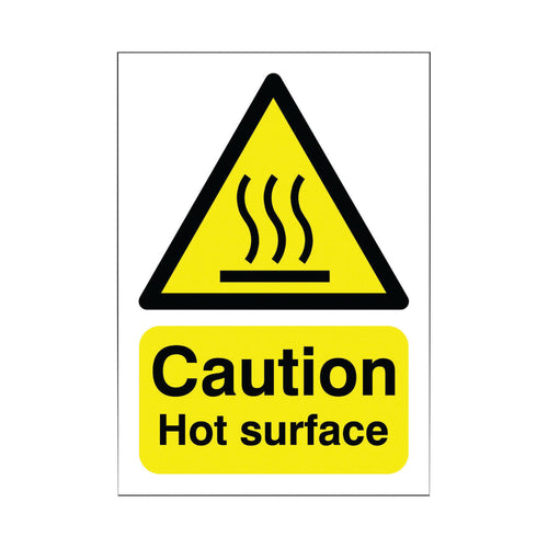 Signs and Labels Safety Sign Caution Hot Surface A5 Self-adhesive Ha04151s