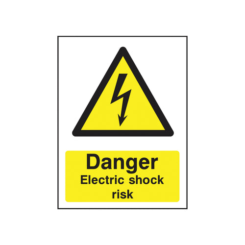 Signs and Labels Safety Sign Danger Electric Shock Risk Pvc A5 Ha10751r