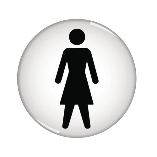 Signs and Labels Domed Sign Women Symbol 60mm Rds1