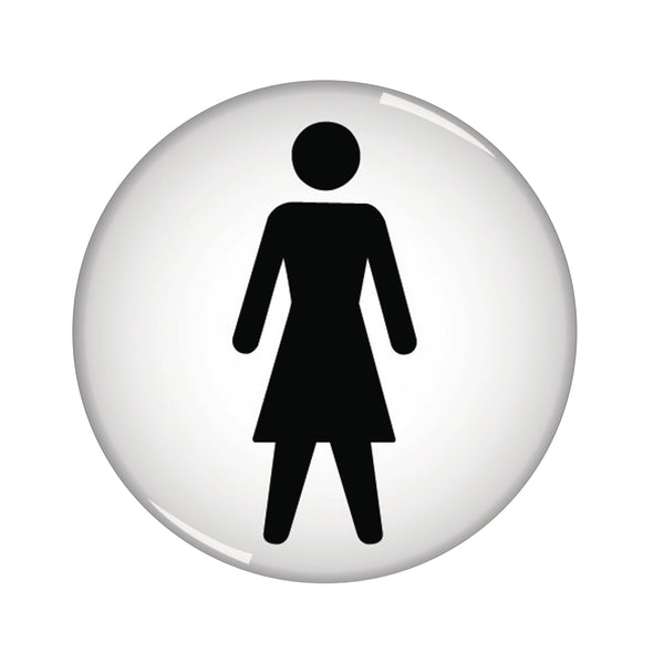 Signs and Labels Domed Sign Women Symbol 60mm Rds1