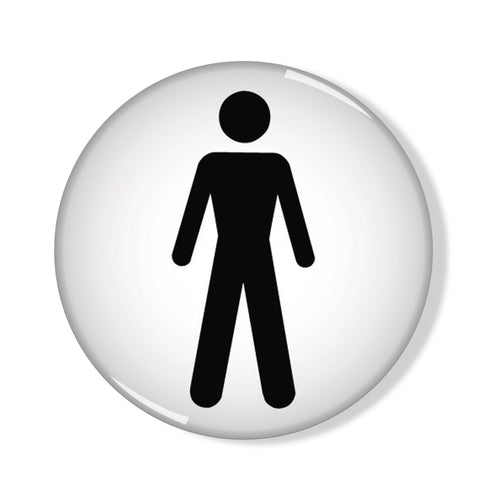 Signs and Labels Domed Sign Men Symbol 60mm Rds2