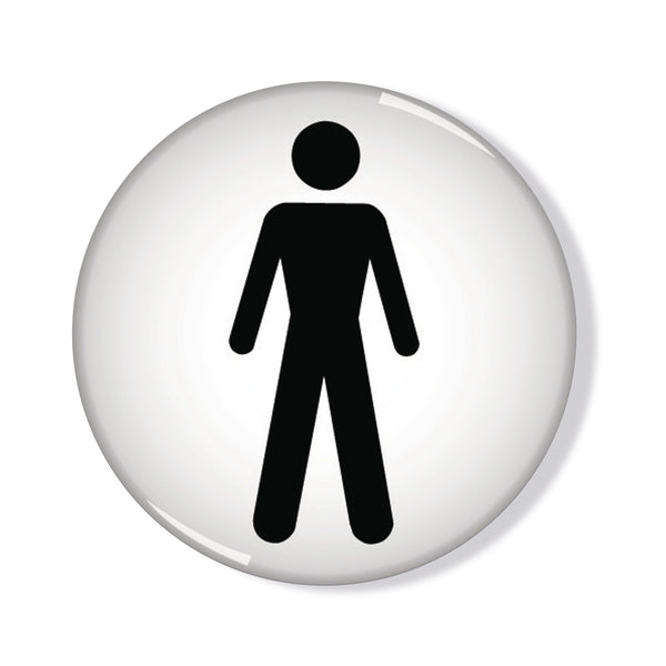 Signs and Labels Domed Sign Men Symbol 60mm Rds2