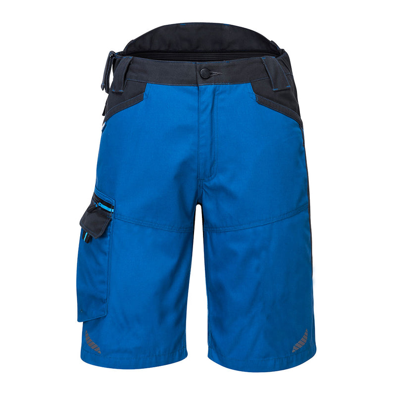 Portwest WX3 Shorts in Persian blue.