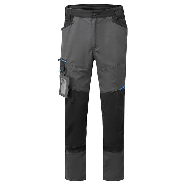Metal grey Portwest WX3 slim-fit work trousers