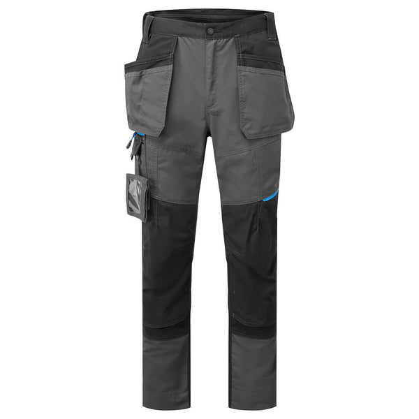 Metal grey Portwest WX3 slim-fit holster trousers