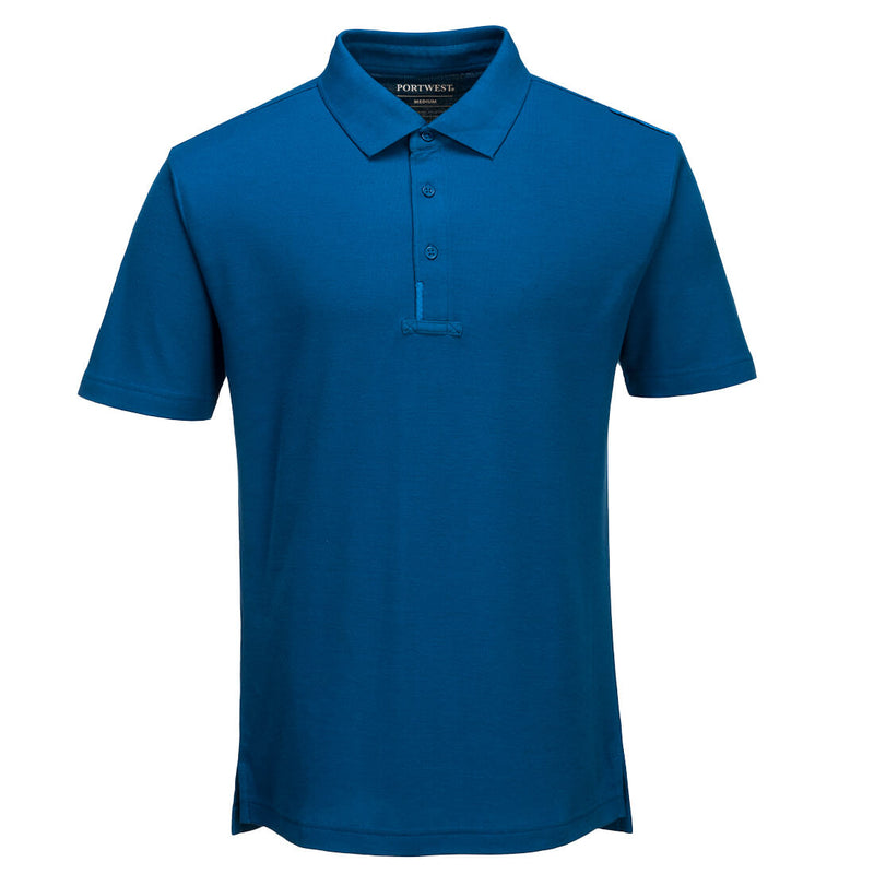 Portwest WX3 Polo Shirt in classic Persian blue.