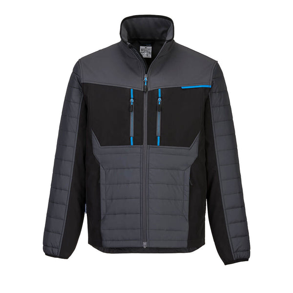 Portwest Hybrid Baffle Jacket in metal grey.