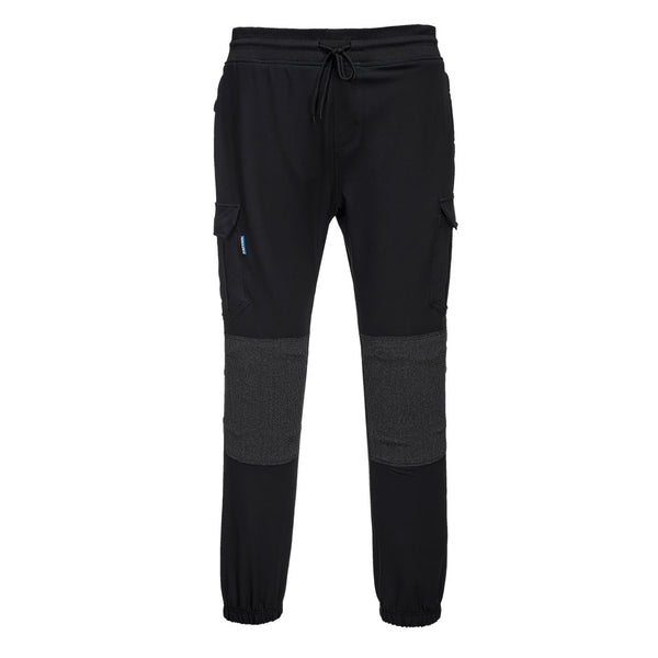 Black Portwest KX3 flexi joggers (T803) with a tapered fit for a modern