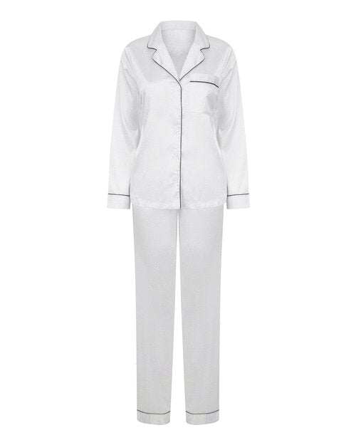 Towel City Ladies Satin Long Pyjamas - TC055M