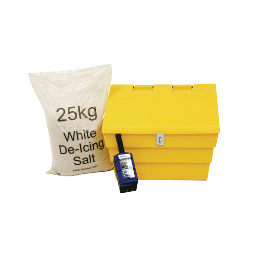 50 Litre Lockable Grit Bin and 25kg Salt Kit 389116
