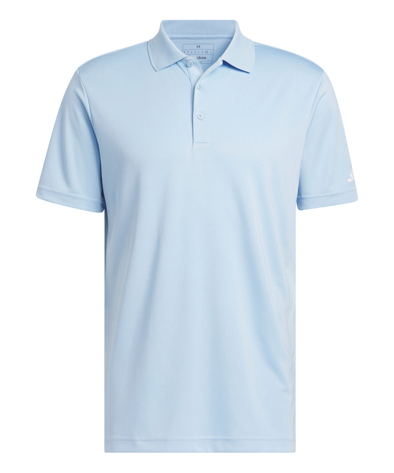 Lightly colored Adidas Performance polo shirt in a subtle clear sky hue.