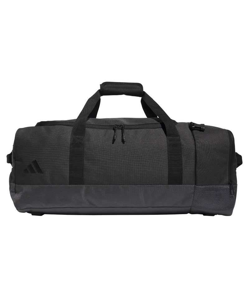 Adidas hybrid duffle bag in grey five, featuring multiple compartments and carry handles.