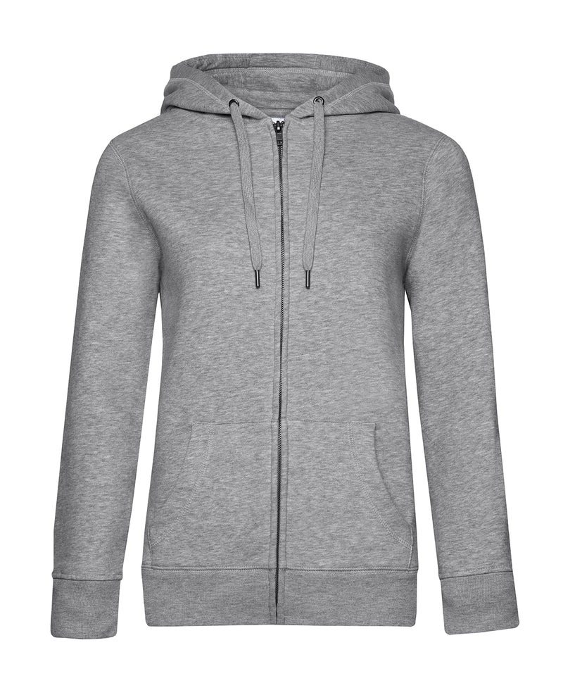B&C Collection Queen zipped hoodie B012F in heather grey