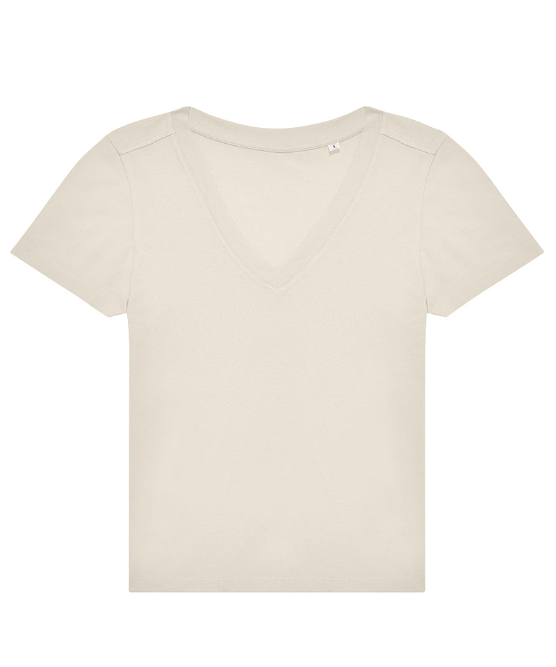 B&C E150 V-neck women's t-shirt B213F in off-white