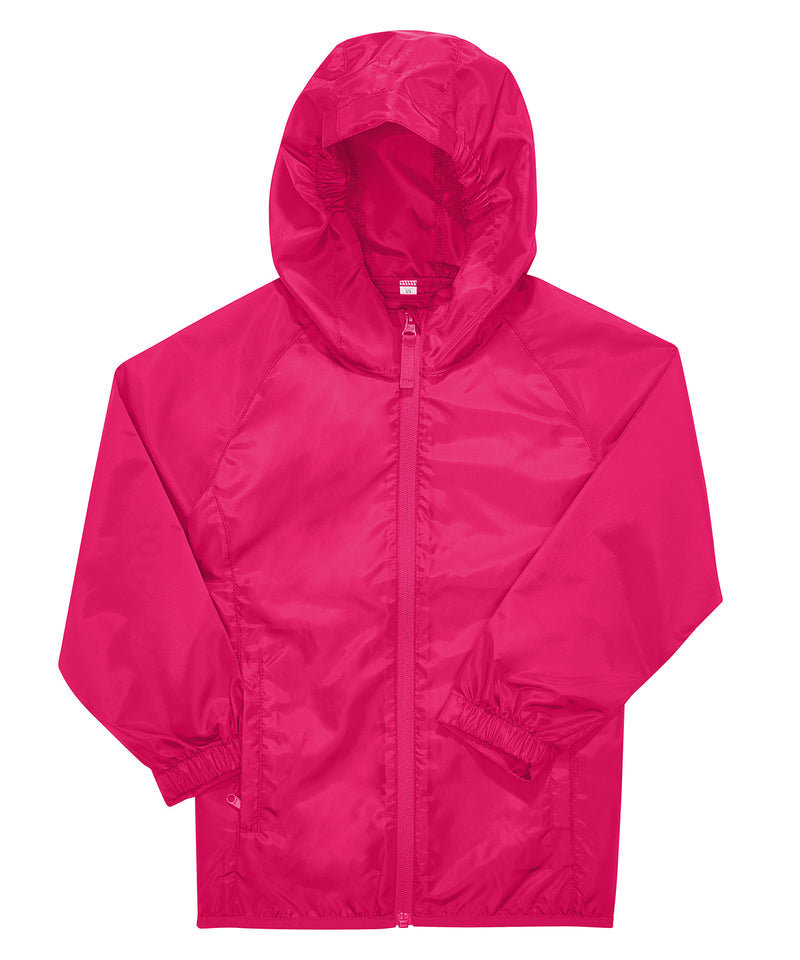 B&C Collection kids' Reset windbreaker jacket B511B in magenta pink