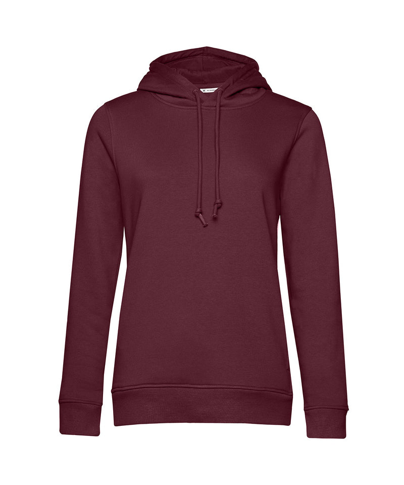 B&C Inspire women's hooded sweatshirt BA01F in burgundy