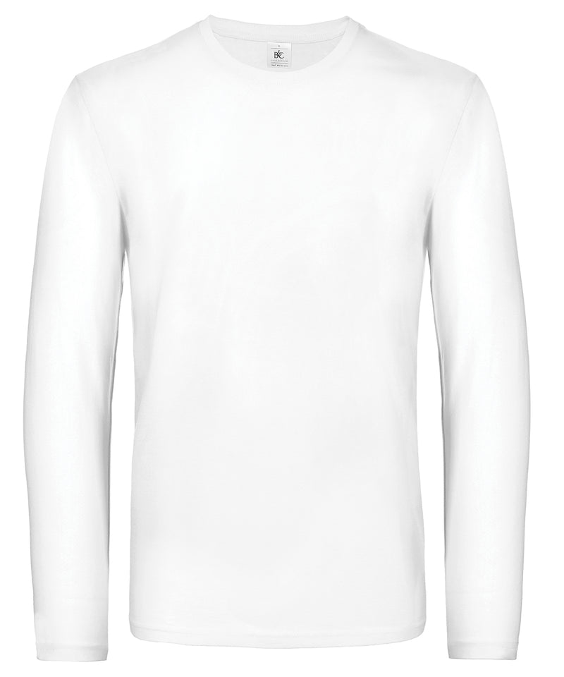 B&C E190 long-sleeve shirt BA221 in white
