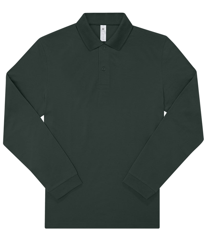 B&C My Polo 180 LSL long-sleeve polo BA262 in dark forest