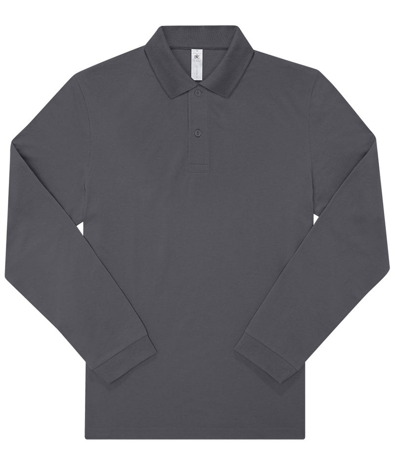 B&C My Polo 210 LSL short-sleeve polo BA264 in dark grey