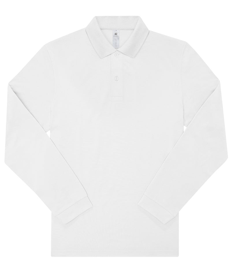 B&C My Polo 210 LSL short-sleeve polo BA264 in white