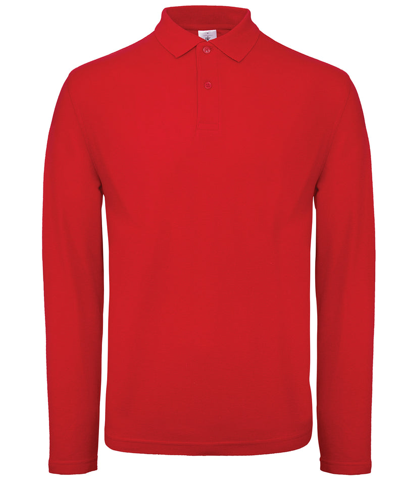 B&C Collection ID001 LSL polo shirt BA290 in red