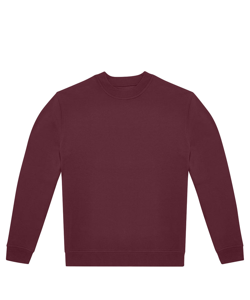 B&C Collection ID222 crew sweatshirt BA433 in burgundy
