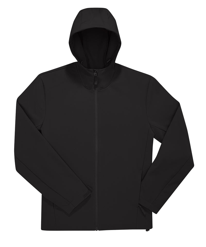 B&C Collection Reset 3LR hooded softshell jacket BA513 in black