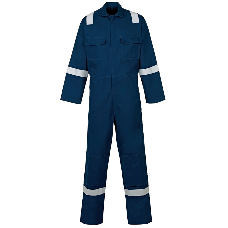Full-body protection with a Supertouch Navy Blue Weld Texa R Fr Standard Coverall.