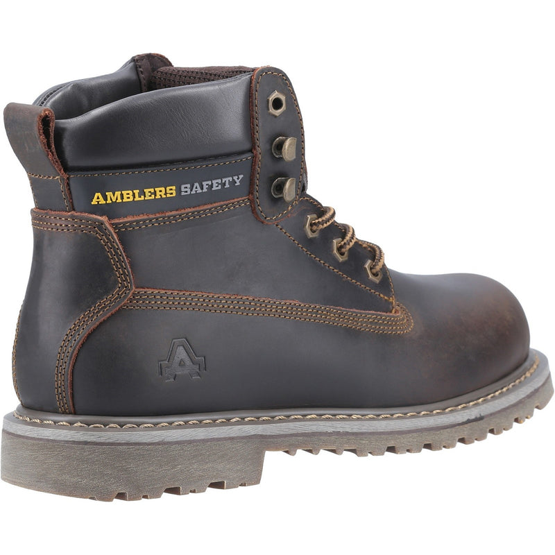 Side view of the black FS164 industrial boot.