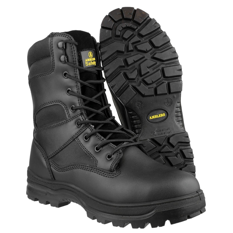 Rear view of the tall FS008 safety boot.
