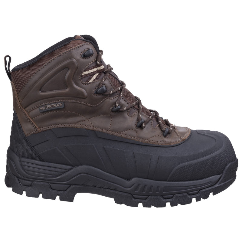 Close-up of the padded ankle support on the FS430 Orca boot.