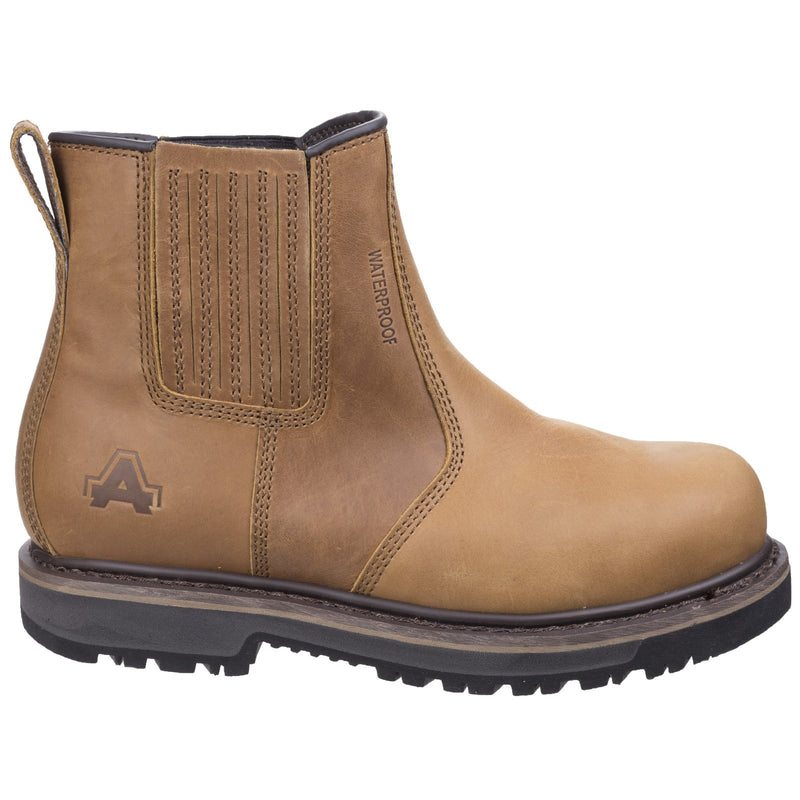 Detail of the padded collar on the Amblers AS232 boot.