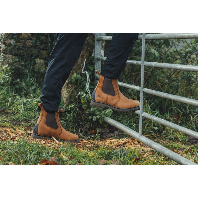 Sole view of Amblers Aldingham boot showing textured outsole for slip-resistant footing