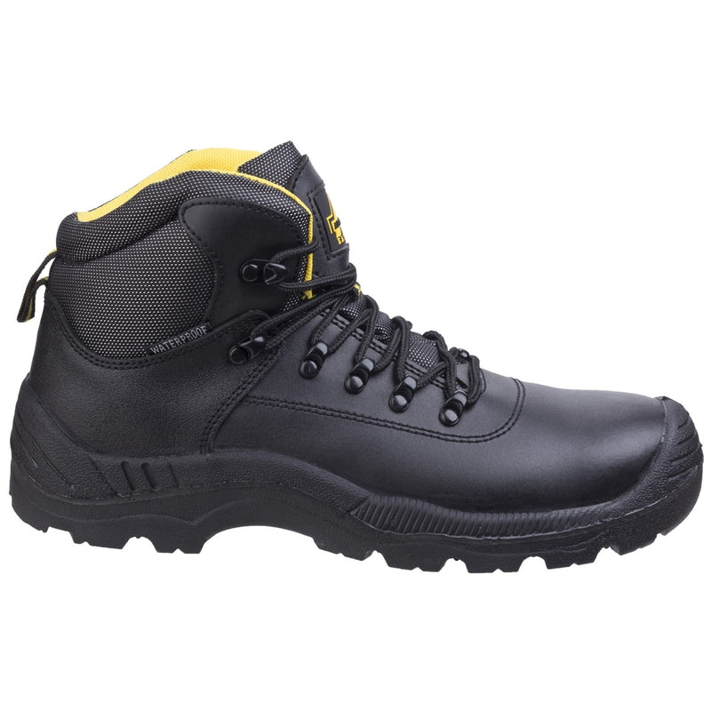 Inner view of the padded collar of the FS220 safety boot.