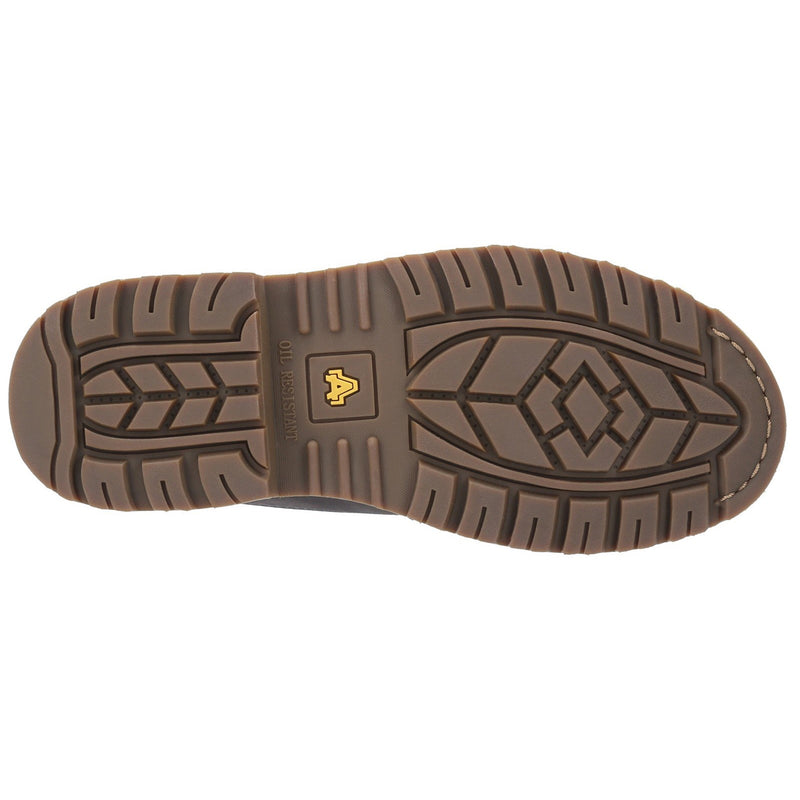 Top-down view of the brown leather AS105 Mimi boot.