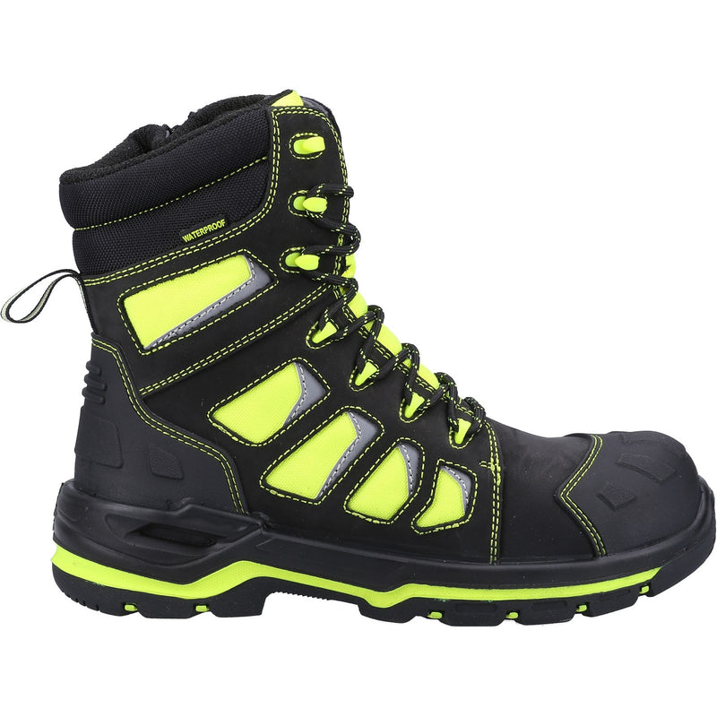 Inner lining of the yellow Beacon safety boot.