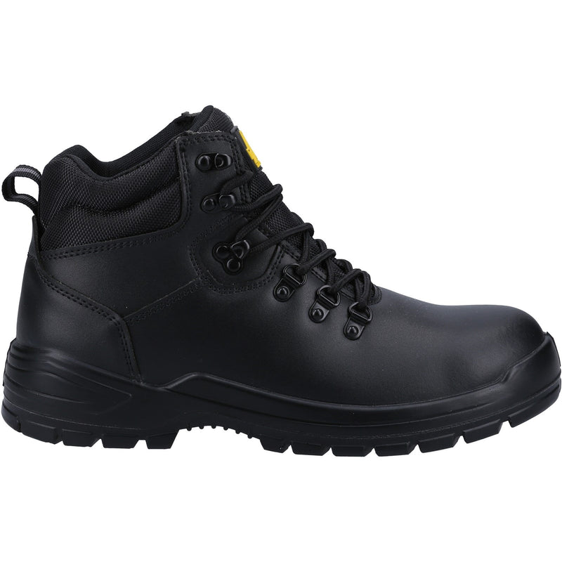 Close-up of the padded ankle collar of the 258 safety boot.
