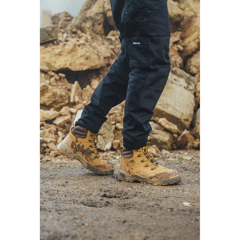 Side feature shot of the honey 308C safety boot.