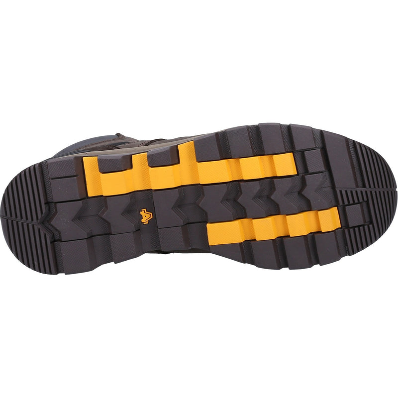 Top-down angle of the brown 261 safety boots.