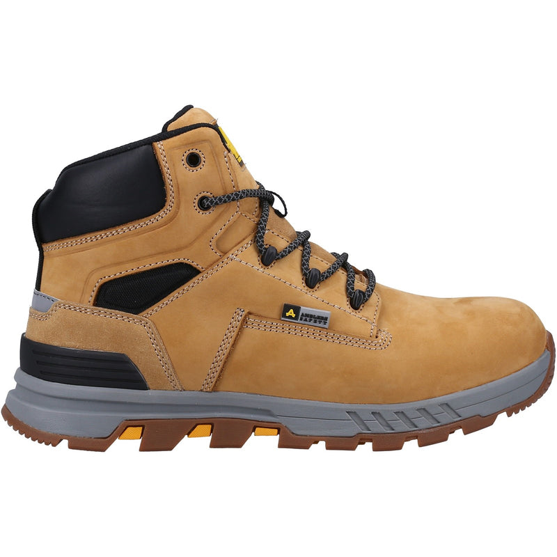Padded collar of the honey 261 safety boots.