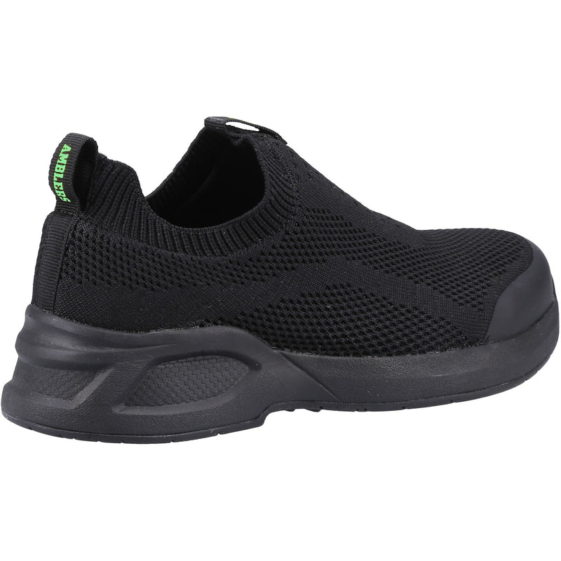 Side view of the sporty Amblers 609 safety trainers.