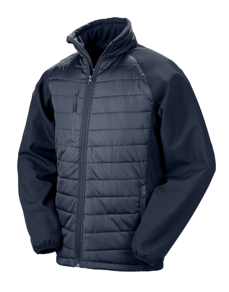 Result Recycled Compass Padded Softshell Jacket - Navy/Navy