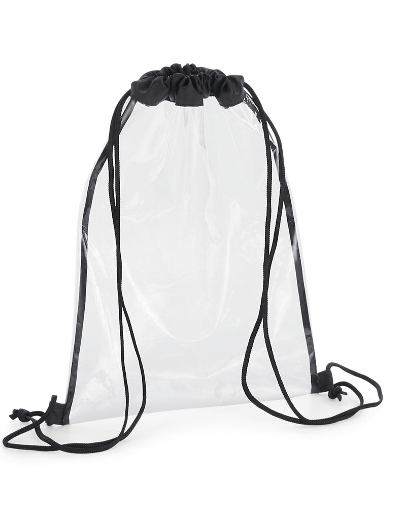 The Bagbase Clear Gymsac, a practical and compliant choice for concerts, festivals, and sporting events.