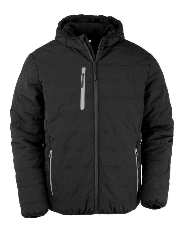 Result Recycled Black Compass Padded Winter Jacket