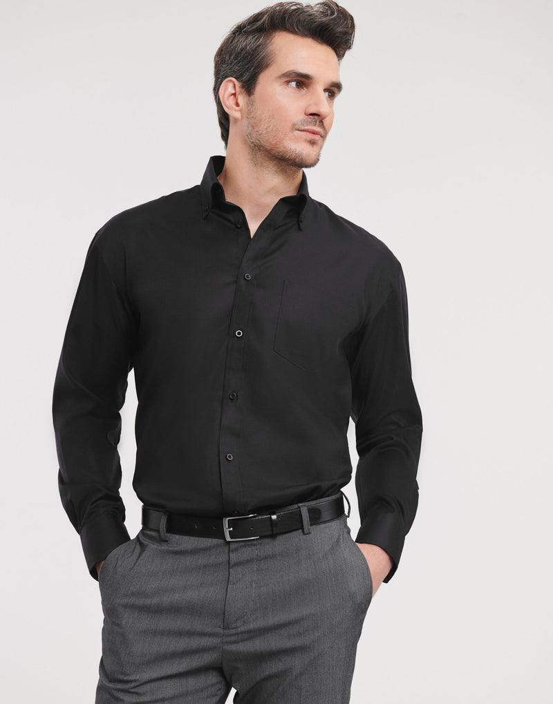 Russell Collection Men'S Long Sleeve Ultimate Non-Iron Shirt