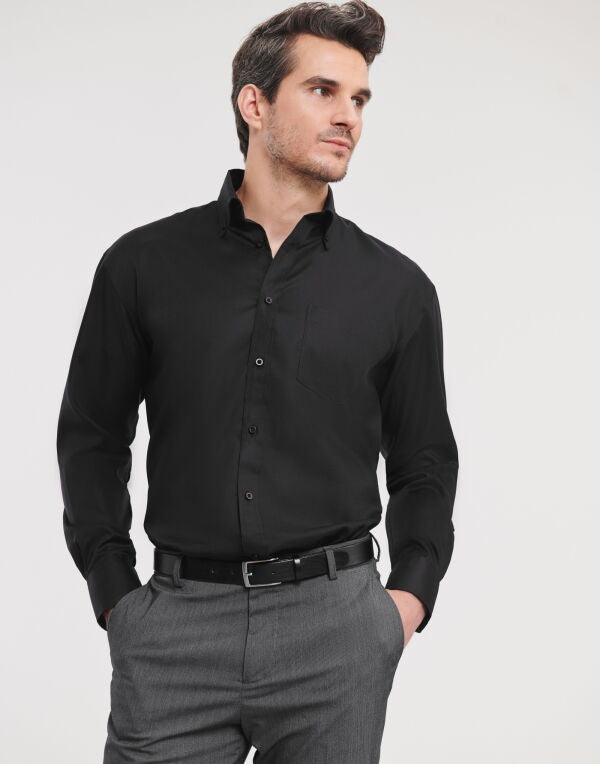 Russell Collection Men'S Long Sleeve Ultimate Non-Iron Shirt