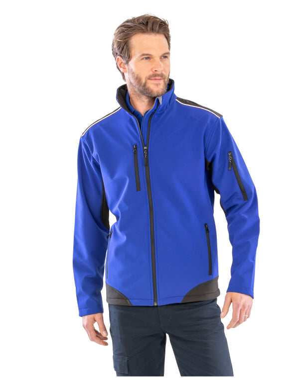Result Ripstop Softshell Workwear Jacket With Cordura® - Black/Black